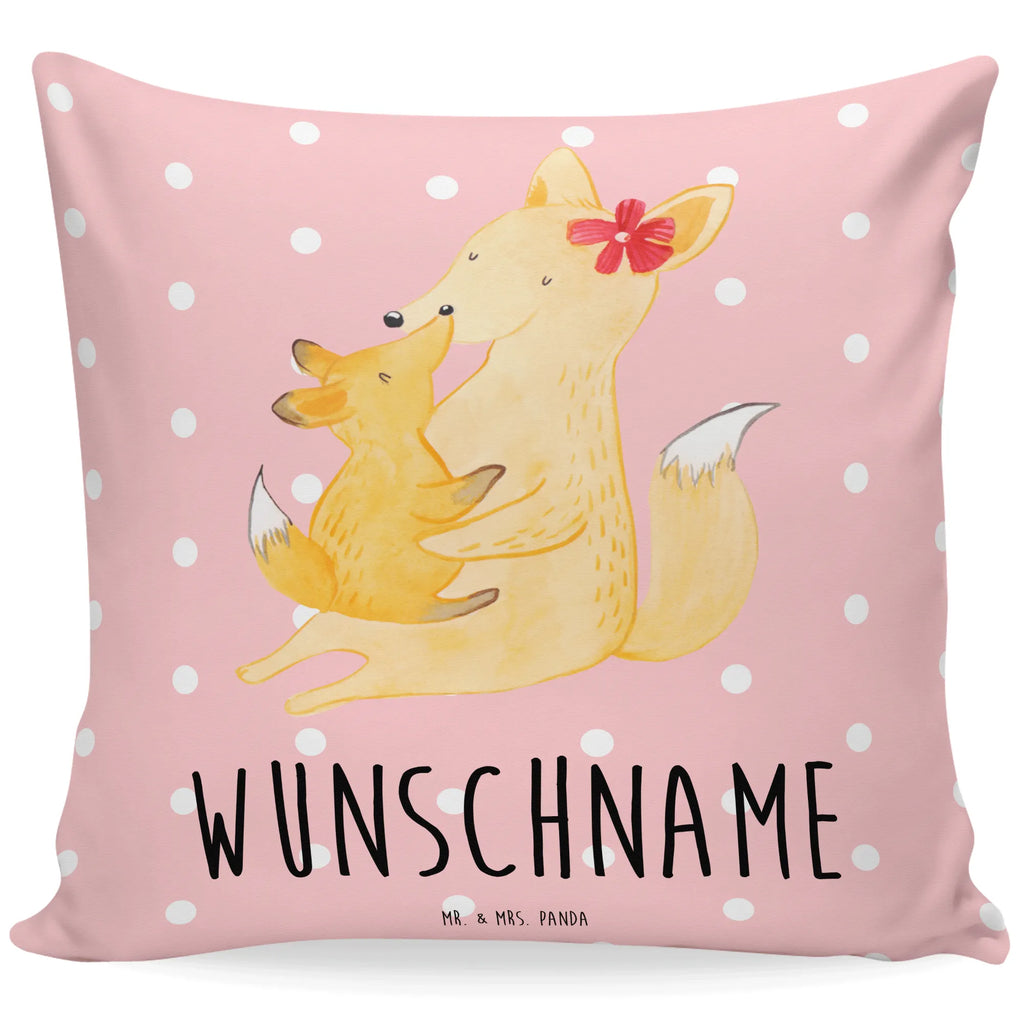 Personalisiertes Kissen Fuchs Mama & Kind Kissen, personalisiert, Name, Wunschname, bedrucken, Kopfkissen, Familie, Vatertag, Muttertag, Bruder, Schwester, Mama, Papa, Oma, Opa, Mutter, Tochter, Lieblingstochter, Beste Tochter, Geschenk