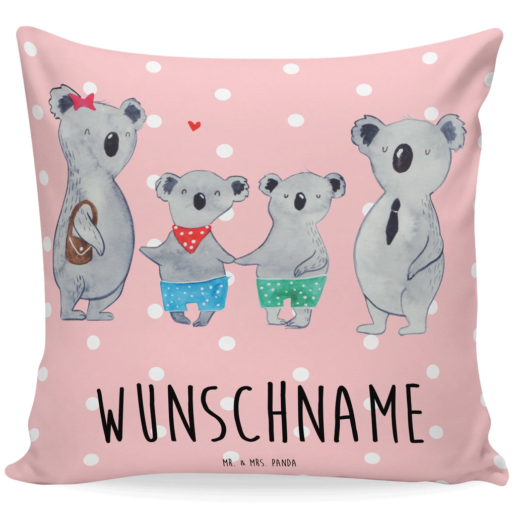 Personalisiertes Kissen Koala Familie zwei Kissen, personalisiert, Name, Wunschname, bedrucken, Kopfkissen, Familie, Vatertag, Muttertag, Bruder, Schwester, Mama, Papa, Oma, Opa, Koala, Koalabär, beste Familie, Familienzeit, Familienleben, Koalafamilie, Lieblingsfamilie