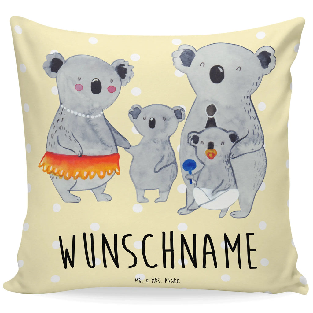 Personalisiertes Kissen Koala Familie Kissen, personalisiert, Name, Wunschname, bedrucken, Kopfkissen, Familie, Vatertag, Muttertag, Bruder, Schwester, Mama, Papa, Oma, Opa, Koala, Koalas, Family, Kinder, Geschwister, Familienleben