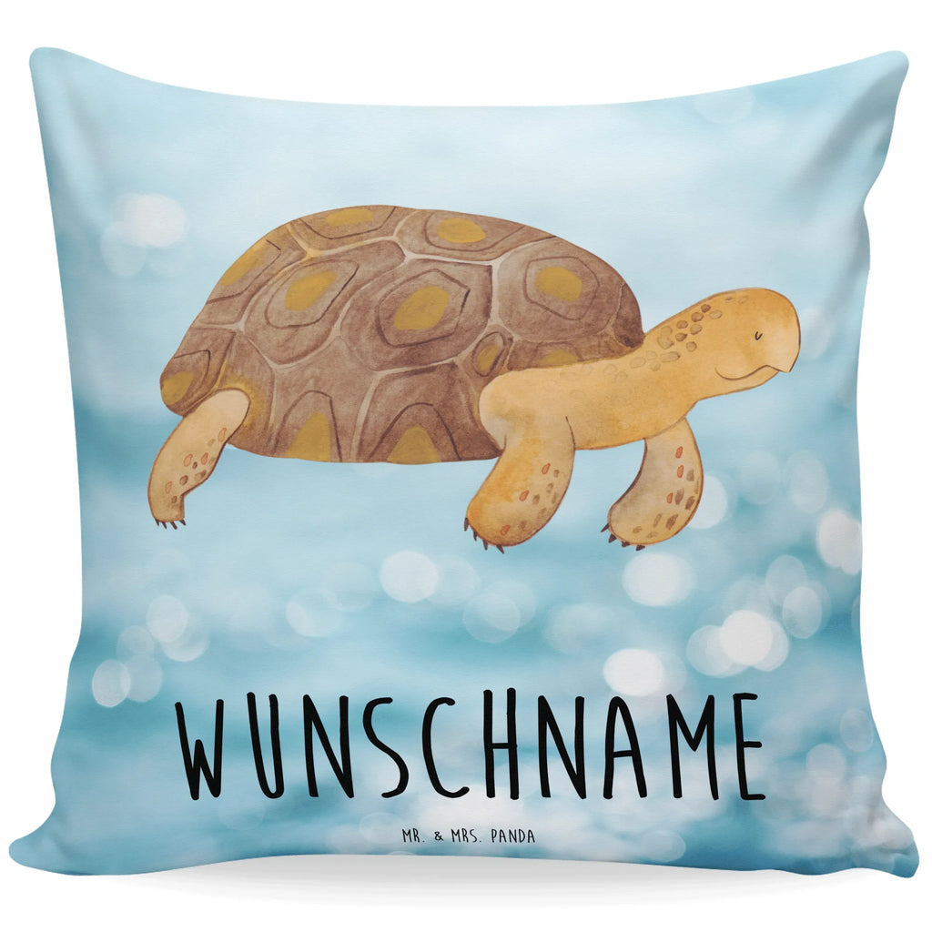 Personalisiertes Kissen Schildkröte marschiert Kissen, personalisiert, Name, Wunschname, bedrucken, Kopfkissen, Meerestiere, Meer, Urlaub, Schildkröte, Schildkröten, get lost, Abenteuer, Reiselust, Inspiration, Neustart, Motivation, Lieblingsmensch