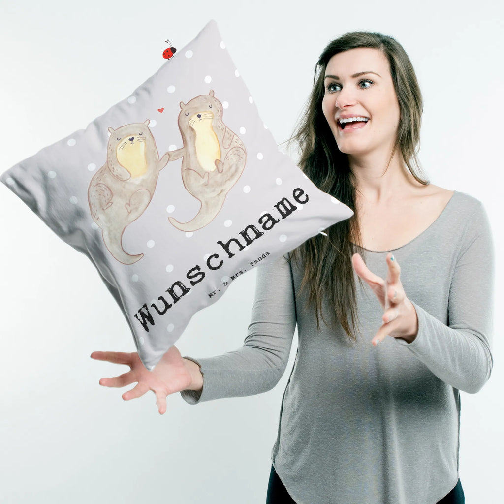 Personalisiertes Kissen Otter Bester Partner der Welt Kissen, personalisiert, Name, Wunschname, bedrucken, Kopfkissen, für, Dankeschön, Geschenk, Schenken, Geburtstag, Geburtstagsgeschenk, Geschenkidee, Danke, Bedanken, Mitbringsel, Freude machen, Geschenktipp, Partner, Ehepartner, Mann, Frau, Ehefrau, Ehemann. Freundin, Freund, Lebensgefährte, Paar, Liebe