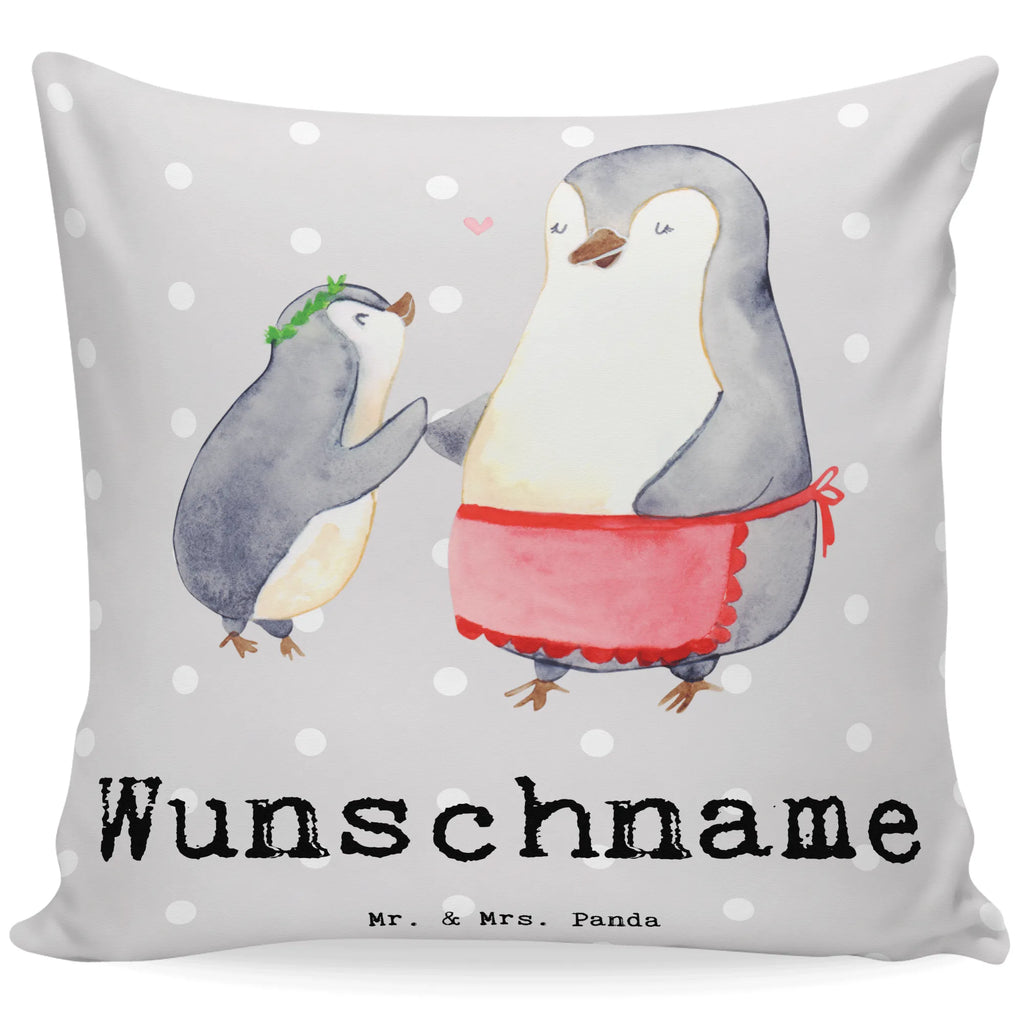 Personalisiertes Kissen Pinguin Beste Mutter der Welt Kissen, personalisiert, Name, Wunschname, bedrucken, Kopfkissen, für, Dankeschön, Geschenk, Schenken, Geburtstag, Geburtstagsgeschenk, Geschenkidee, Danke, Bedanken, Mitbringsel, Freude machen, Geschenktipp, Mama, Mami, Mutter, Muttertag, Mutti, Ma, Tochter, Sohn, Beste Mama, Beste, Supermama