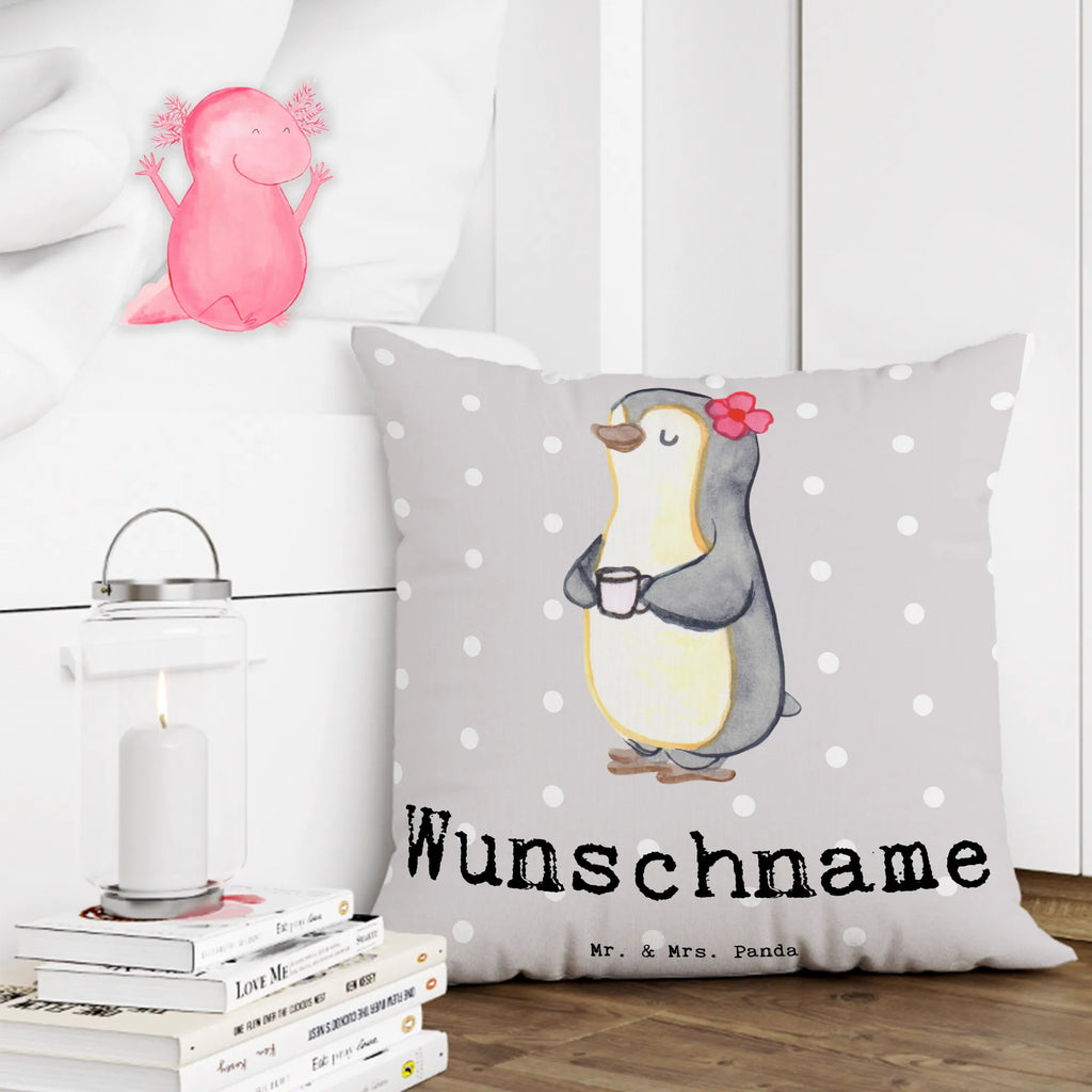 Personalisiertes Kissen Pinguin Beste Stiefmutter der Welt Kissen, personalisiert, Name, Wunschname, bedrucken, Kopfkissen, für, Dankeschön, Geschenk, Schenken, Geburtstag, Geburtstagsgeschenk, Geschenkidee, Danke, Bedanken, Mitbringsel, Freude machen, Geschenktipp, Stiefmutter, Stief Mutter, Stiefmama, Mami, Mutter, Muttertag, Mutti, Mama, Tochter, Sohn, Beste