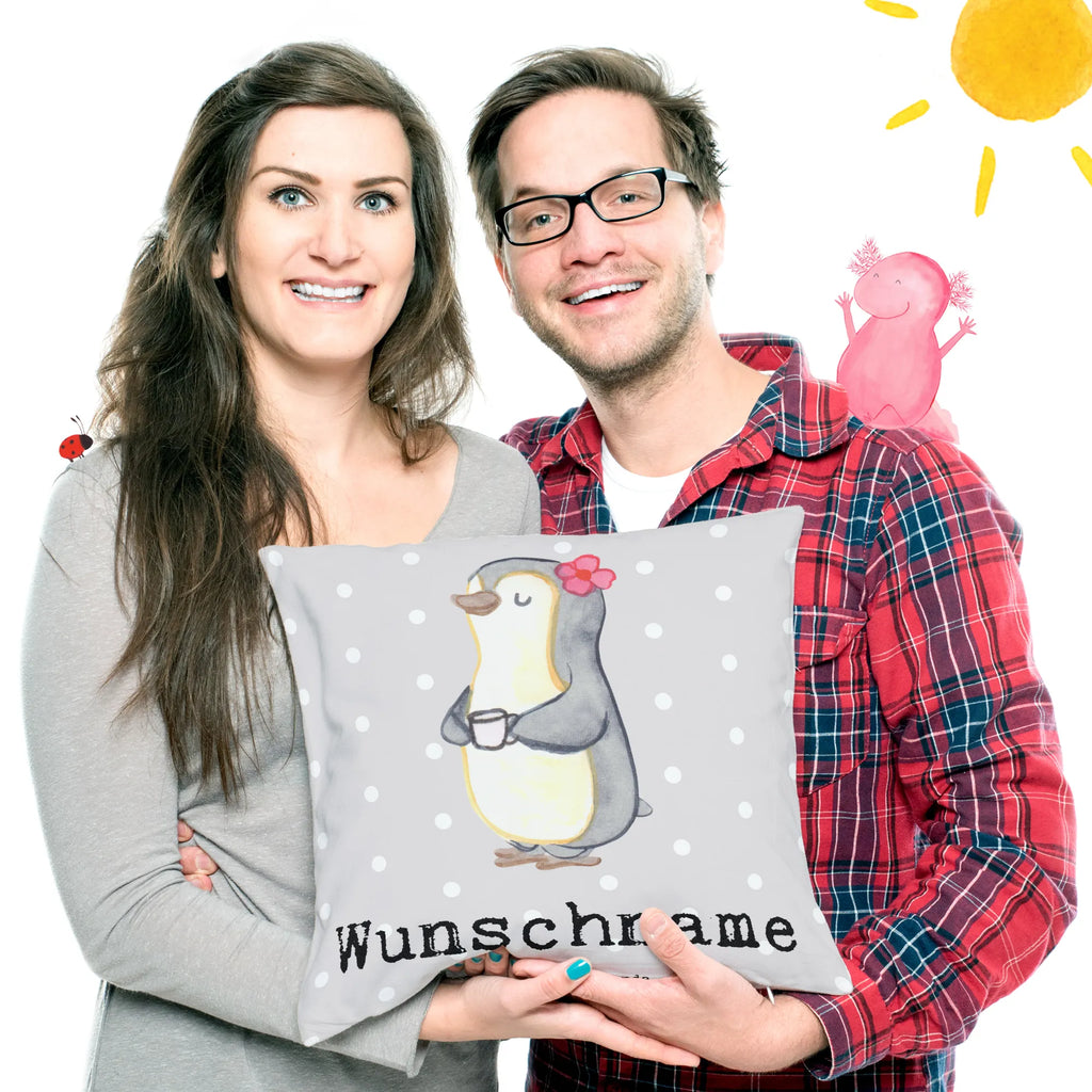 Personalisiertes Kissen Pinguin Beste Stiefmutter der Welt Kissen, personalisiert, Name, Wunschname, bedrucken, Kopfkissen, für, Dankeschön, Geschenk, Schenken, Geburtstag, Geburtstagsgeschenk, Geschenkidee, Danke, Bedanken, Mitbringsel, Freude machen, Geschenktipp, Stiefmutter, Stief Mutter, Stiefmama, Mami, Mutter, Muttertag, Mutti, Mama, Tochter, Sohn, Beste