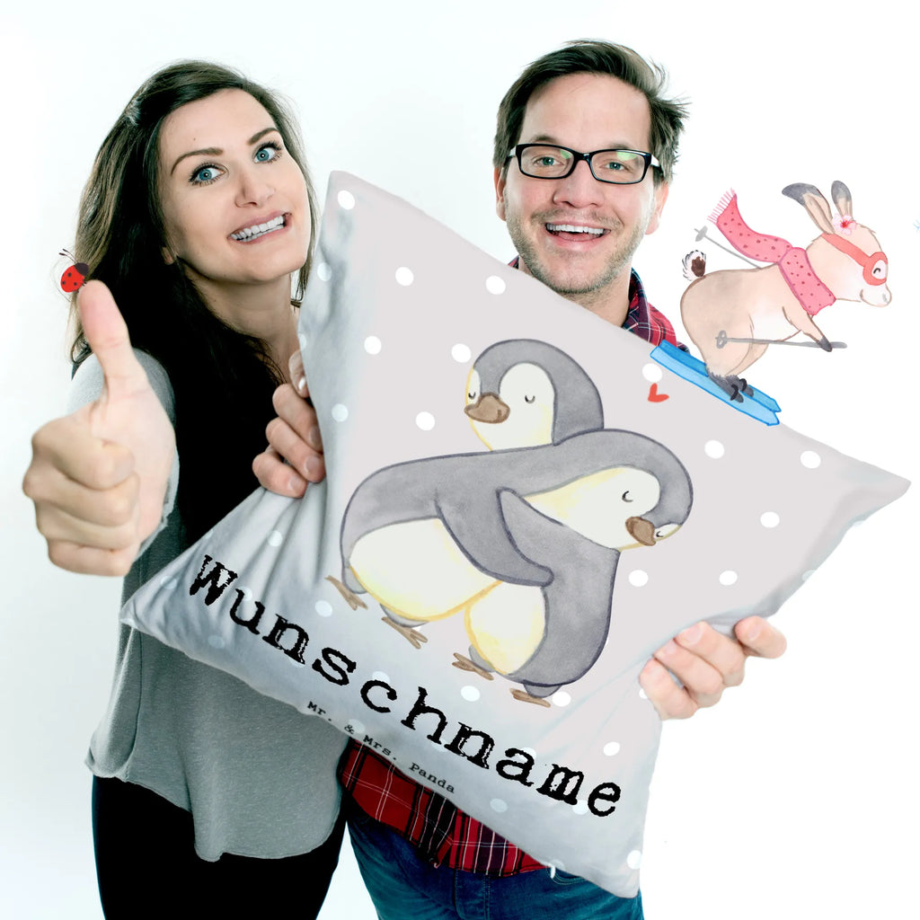 Personalisiertes Kissen Pinguin Bester Kuschelpartner der Welt Kissen, personalisiert, Name, Wunschname, bedrucken, Kopfkissen, für, Dankeschön, Geschenk, Schenken, Geburtstag, Geburtstagsgeschenk, Geschenkidee, Danke, Bedanken, Mitbringsel, Freude machen, Geschenktipp, Kuschelpartner, Lebenspartner, Ehepartner, Partner, Ehemann, Ehefrau, Kuscheln, Bett, Liebe, Freund, Freundin, Hochzeitstag, verliebt