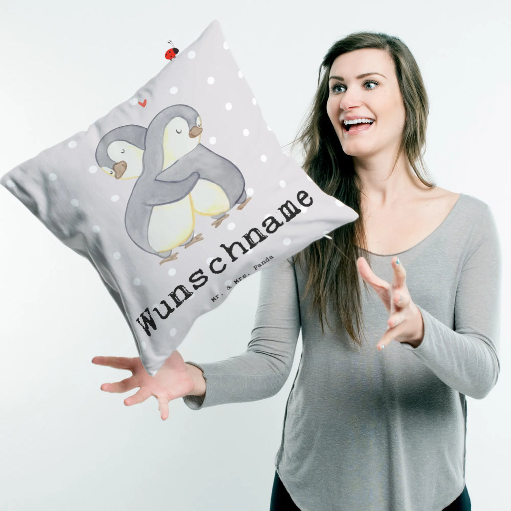 Personalisiertes Kissen Pinguin Bester Kuschelpartner der Welt Kissen, personalisiert, Name, Wunschname, bedrucken, Kopfkissen, für, Dankeschön, Geschenk, Schenken, Geburtstag, Geburtstagsgeschenk, Geschenkidee, Danke, Bedanken, Mitbringsel, Freude machen, Geschenktipp, Kuschelpartner, Lebenspartner, Ehepartner, Partner, Ehemann, Ehefrau, Kuscheln, Bett, Liebe, Freund, Freundin, Hochzeitstag, verliebt