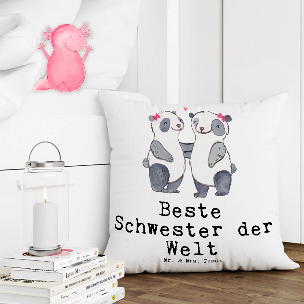 40x40 Kissen Panda Beste Schwester der Welt Kissenhülle, Kopfkissen, Sofakissen, Dekokissen, Motivkissen, sofakissen, sitzkissen, Kissen, Kissenbezüge, Kissenbezug 40x40, Kissen 40x40, Kissenhülle 40x40, Zierkissen, Couchkissen, Dekokissen Sofa, Sofakissen 40x40, Dekokissen 40x40, Kopfkissen 40x40, Kissen 40x40 Waschbar, für, Dankeschön, Geschenk, Schenken, Geburtstag, Geburtstagsgeschenk, Geschenkidee, Danke, Bedanken, Mitbringsel, Freude machen, Geschenktipp, Schwestern, Schwester, Geschwister, Schwesterherz, Sister, Familie, Kleinigkeit, Beste, Tochter, Liebe, Kinder