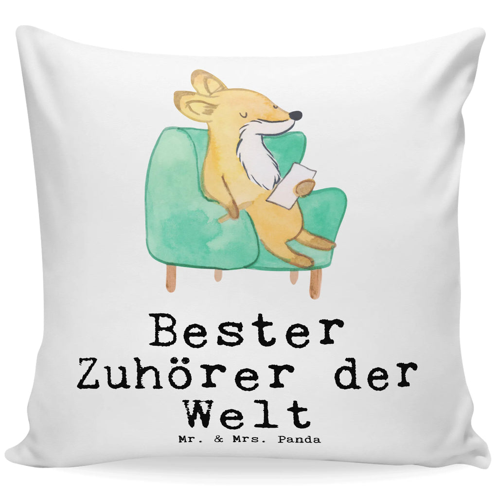 40x40 Kissen Fuchs Bester Zuhörer der Welt Kissenhülle, Kopfkissen, Sofakissen, Dekokissen, Motivkissen, sofakissen, sitzkissen, Kissen, Kissenbezüge, Kissenbezug 40x40, Kissen 40x40, Kissenhülle 40x40, Zierkissen, Couchkissen, Dekokissen Sofa, Sofakissen 40x40, Dekokissen 40x40, Kopfkissen 40x40, Kissen 40x40 Waschbar, für, Dankeschön, Geschenk, Schenken, Geburtstag, Geburtstagsgeschenk, Geschenkidee, Danke, Bedanken, Mitbringsel, Freude machen, Geschenktipp, Zuhörer, Freund, Freundin, offenes Ohr, Hilfsbereit, Hilfe