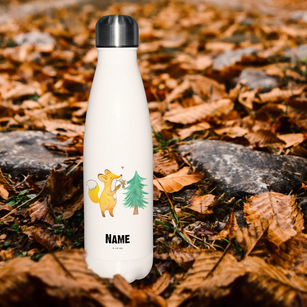 Personalisierte Thermosflasche Fuchs  Weihnachtsbaum Personalisierte Isolierflasche, Personalisierte Thermoflasche, Personalisierte Trinkflasche, Trinkflasche Mit Namen, Wunschname, Bedrucken, Namensflasche, Winter, Weihnachten, Weihnachtsdeko, Nikolaus, Advent, Heiligabend, Wintermotiv, Weihnachtsmann, Weihnachtstage, Fuchs, Schlittschuh, Weihnachtszeit, Weihnachtsdekoration