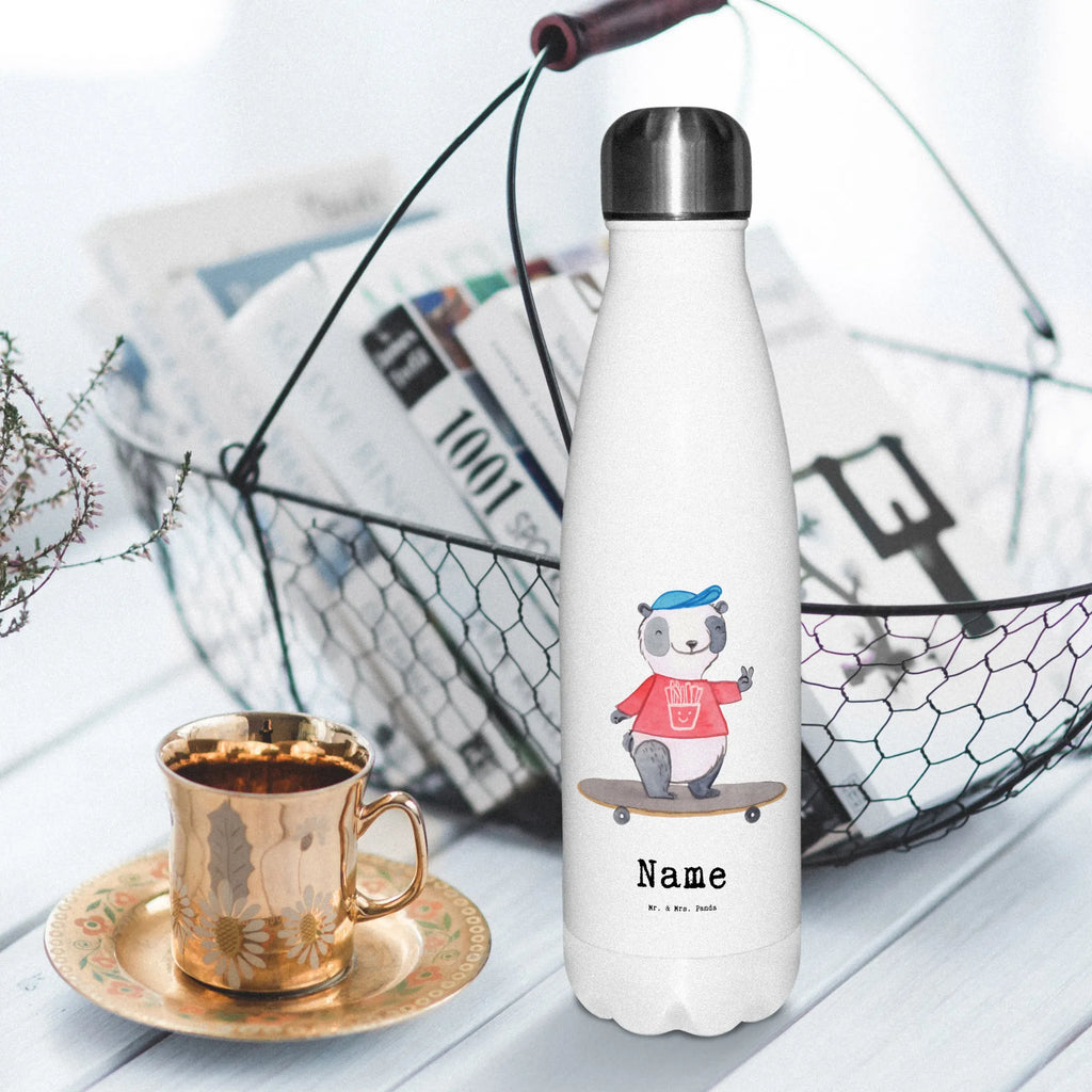 Personalisierte Thermosflasche Panda Longboard fahren Personalisierte Isolierflasche, Personalisierte Thermoflasche, Personalisierte Trinkflasche, Trinkflasche Mit Namen, Wunschname, Bedrucken, Namensflasche, Geschenk, Sport, Sportart, Hobby, Schenken, Danke, Dankeschön, Auszeichnung, Gewinn, Sportler, Longboard fahren, Skaten