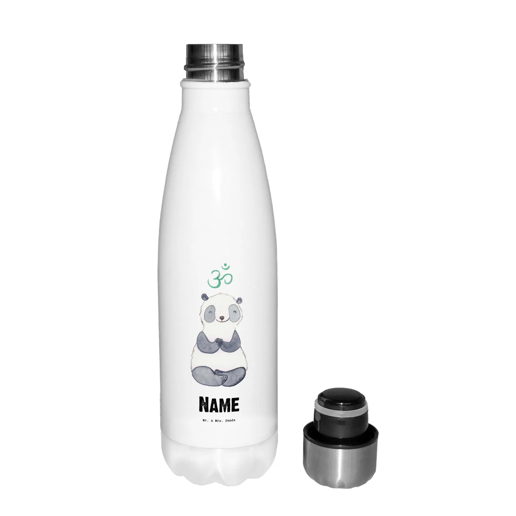 Personalisierte Thermosflasche Panda Meditieren Personalisierte Isolierflasche, Personalisierte Thermoflasche, Personalisierte Trinkflasche, Trinkflasche Mit Namen, Wunschname, Bedrucken, Namensflasche, Geschenk, Sport, Sportart, Hobby, Schenken, Danke, Dankeschön, Auszeichnung, Gewinn, Sportler, Meditieren, Meditation, Meditationskurs