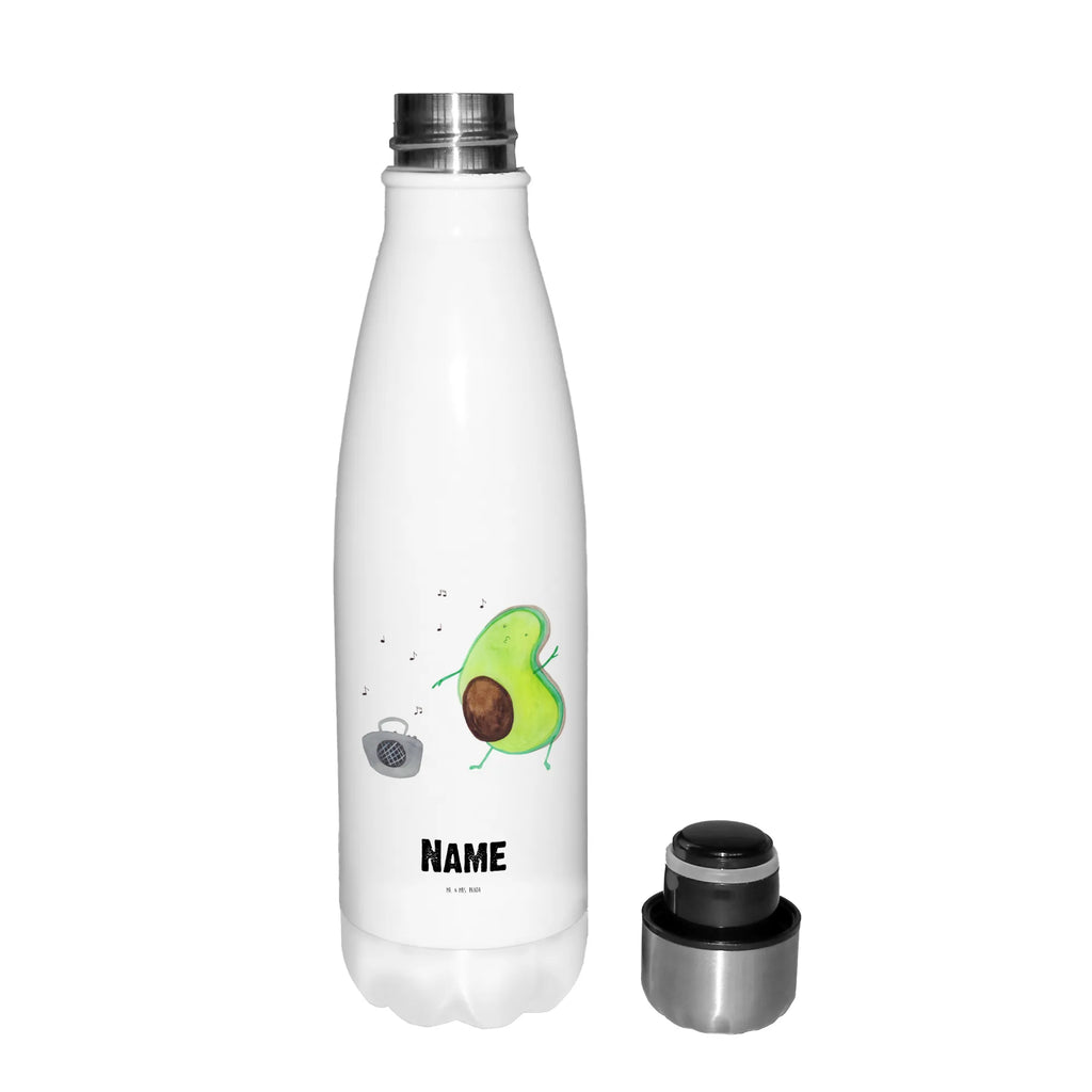 Personalisierte Thermosflasche Avocado tanzt Personalisierte Isolierflasche, Personalisierte Thermoflasche, Personalisierte Trinkflasche, Trinkflasche Mit Namen, Wunschname, Bedrucken, Namensflasche, Avocado, Veggie, Vegan, Gesund