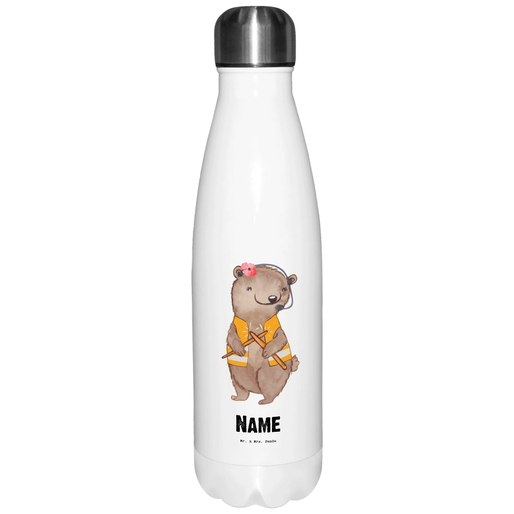 Personalisierte Thermosflasche Fluglotsin mit Herz Personalisierte Isolierflasche, Personalisierte Thermoflasche, Personalisierte Trinkflasche, Trinkflasche Mit Namen, Wunschname, Bedrucken, Namensflasche, Beruf, Ausbildung, Jubiläum, Abschied, Rente, Kollege, Kollegin, Geschenk, Schenken, Arbeitskollege, Mitarbeiter, Firma, Danke, Dankeschön, Fluglotsin, Flugverkehrsleiterin, Luftfahrtpersonal, Flugsicherung