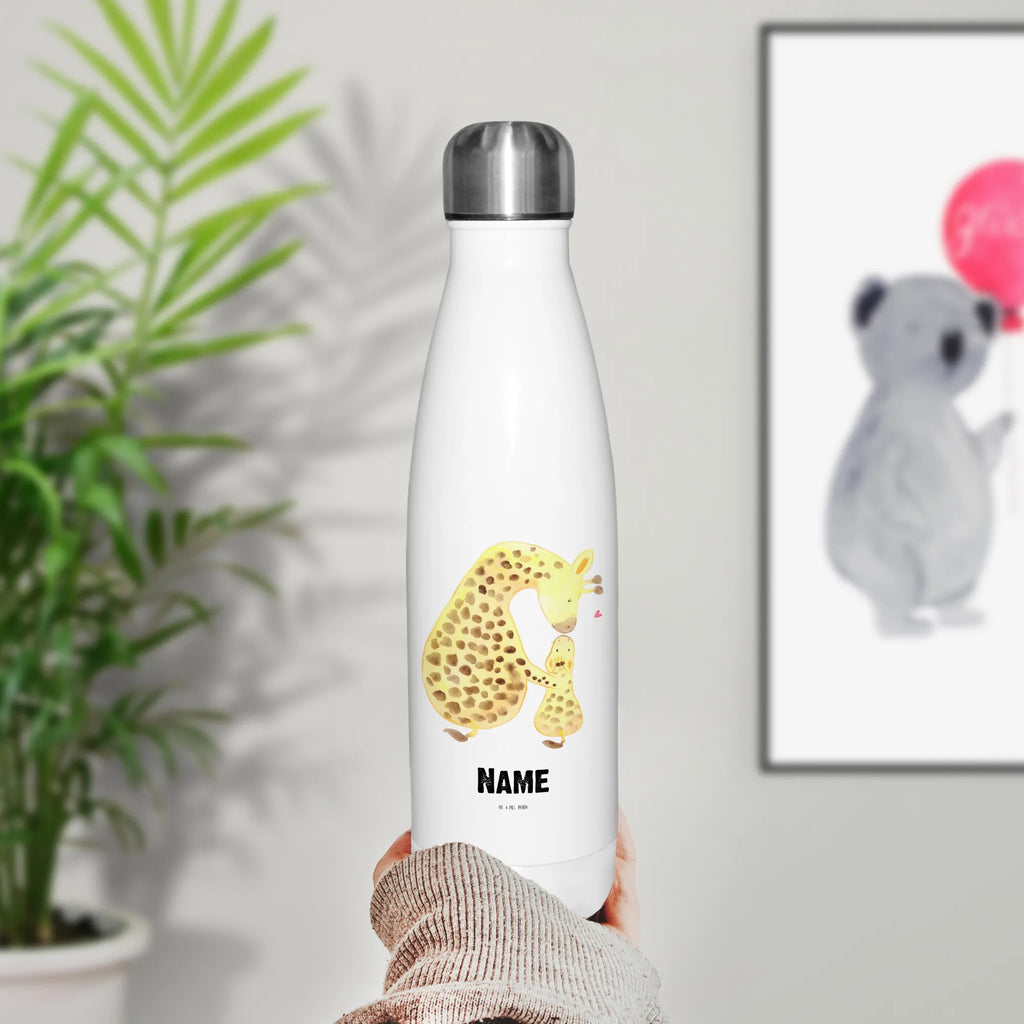 Personalisierte Thermosflasche Giraffe mit Kind Personalisierte Isolierflasche, Personalisierte Thermoflasche, Personalisierte Trinkflasche, Trinkflasche Mit Namen, Wunschname, Bedrucken, Namensflasche, Afrika, Wildtiere, Giraffe, Kind, Mutter, Mama, Tochter, Sohn, Lieblingsmensch