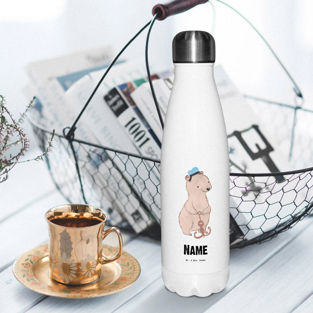 Personalisierte Thermosflasche Matrosin mit Herz Personalisierte Isolierflasche, Personalisierte Thermoflasche, Personalisierte Trinkflasche, Trinkflasche Mit Namen, Wunschname, Bedrucken, Namensflasche, Beruf, Ausbildung, Jubiläum, Abschied, Rente, Kollege, Kollegin, Geschenk, Schenken, Arbeitskollege, Mitarbeiter, Firma, Danke, Dankeschön, Matrosin, Seeleute, Schiff, Schiffsmechanikerin