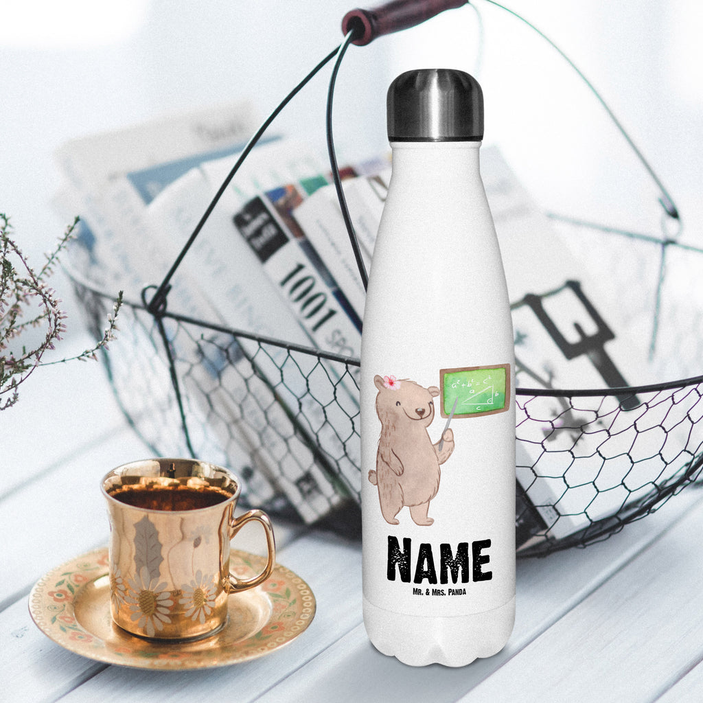 Personalisierte Thermosflasche Nachhilfelehrer Mathe mit Herz Personalisierte Isolierflasche, Personalisierte Thermoflasche, Personalisierte Trinkflasche, Trinkflasche Mit Namen, Wunschname, Bedrucken, Namensflasche, Beruf, Ausbildung, Jubiläum, Abschied, Rente, Kollege, Kollegin, Geschenk, Schenken, Arbeitskollege, Mitarbeiter, Firma, Danke, Dankeschön, Mathematik Nachhilfelehrer, Mathe Nachhilfe, Nachhilfeunterrricht