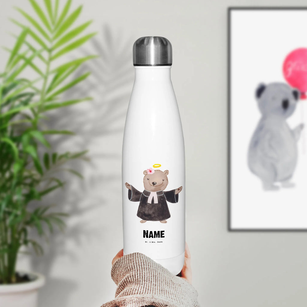 Personalisierte Thermosflasche Pastorin mit Herz Personalisierte Isolierflasche, Personalisierte Thermoflasche, Personalisierte Trinkflasche, Trinkflasche Mit Namen, Wunschname, Bedrucken, Namensflasche, Beruf, Ausbildung, Jubiläum, Abschied, Rente, Kollege, Kollegin, Geschenk, Schenken, Arbeitskollege, Mitarbeiter, Firma, Danke, Dankeschön, Pastorin, Dienerin Gottes<br />Geistliche, Pfarrerin, Predigerin<br />Priesterin, Theologin, Kirche