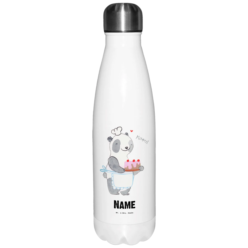 Personalisierte Thermosflasche Panda Backen Personalisierte Isolierflasche, Personalisierte Thermoflasche, Personalisierte Trinkflasche, Trinkflasche Mit Namen, Wunschname, Bedrucken, Namensflasche, Geschenk, Sport, Sportart, Hobby, Schenken, Danke, Dankeschön, Auszeichnung, Gewinn, Sportler, backen, Hobbybäcker, Kuchen backen