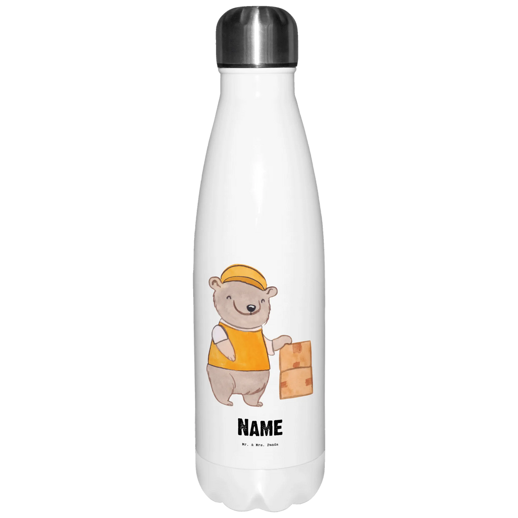 Personalisierte Thermosflasche Lieferdienstmitarbeiter mit Herz Personalisierte Isolierflasche, Personalisierte Thermoflasche, Personalisierte Trinkflasche, Trinkflasche Mit Namen, Wunschname, Bedrucken, Namensflasche, Beruf, Ausbildung, Jubiläum, Abschied, Rente, Kollege, Kollegin, Geschenk, Schenken, Arbeitskollege, Mitarbeiter, Firma, Danke, Dankeschön, Lieferdienstmitarbeiter, Pizzabäcker, Pizzabote, Pizzabringdienst, Lieferbringdienst