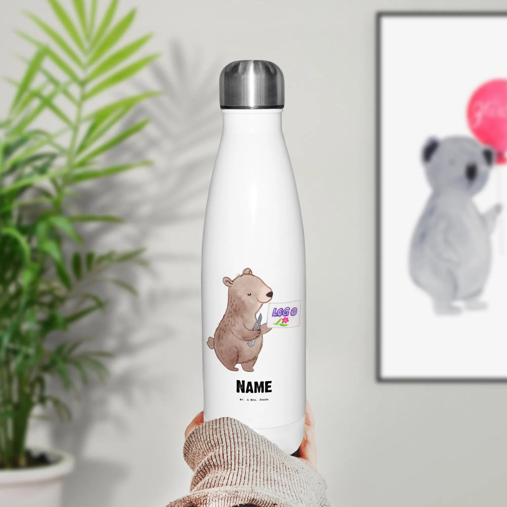 Personalisierte Thermosflasche Werbetechniker mit Herz Personalisierte Isolierflasche, Personalisierte Thermoflasche, Personalisierte Trinkflasche, Trinkflasche Mit Namen, Wunschname, Bedrucken, Namensflasche, Beruf, Ausbildung, Jubiläum, Abschied, Rente, Kollege, Kollegin, Geschenk, Schenken, Arbeitskollege, Mitarbeiter, Firma, Danke, Dankeschön