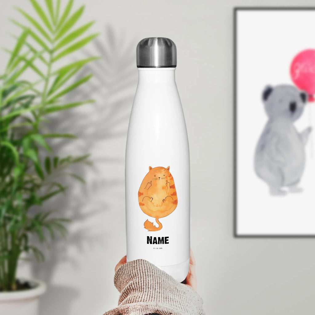 Personalisierte Thermosflasche Katze Mittelfinger Personalisierte Isolierflasche, Personalisierte Thermoflasche, Personalisierte Trinkflasche, Trinkflasche Mit Namen, Wunschname, Bedrucken, Namensflasche, Katze, Katzenmotiv, Katzenfan, Katzendeko, Katzenfreund, Katzenliebhaber, Katzenprodukte, Katzenartikel, Katzenaccessoires, Katzensouvenirs, Katzenliebhaberprodukte, Katzenmotive, Katzen, Kater, Mietze, Cat, Cats