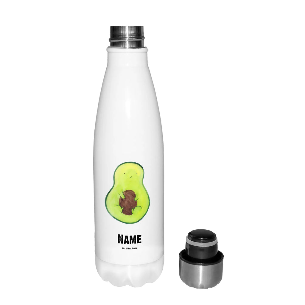 Personalisierte Thermosflasche Avocado mit Kern Personalisierte Isolierflasche, Personalisierte Thermoflasche, Personalisierte Trinkflasche, Trinkflasche Mit Namen, Wunschname, Bedrucken, Namensflasche, Avocado, Veggie, Vegan, Gesund, Avokado, Avocadokern, Kern, Pflanze, Spruch Leben