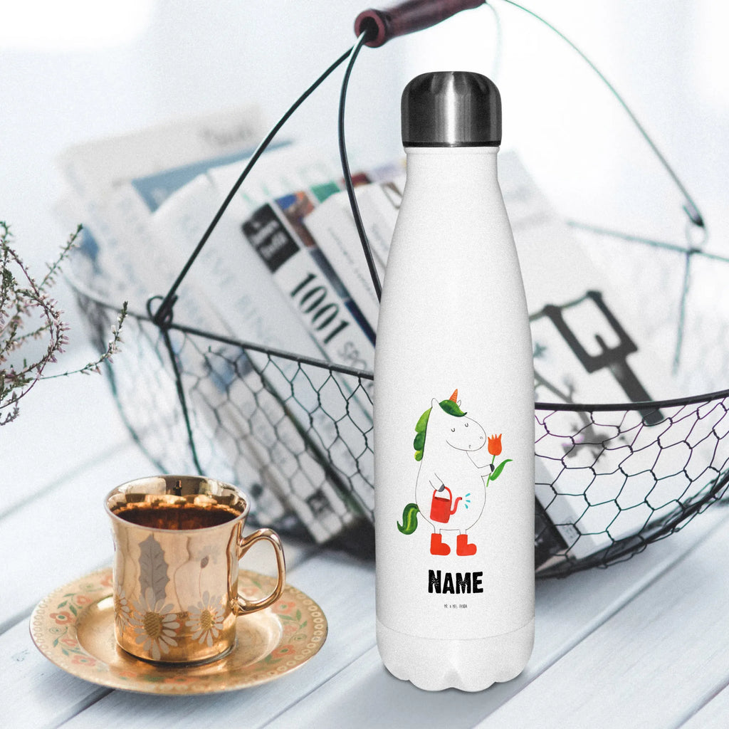 Personalisierte Thermosflasche Einhorn Gärtner Personalisierte Isolierflasche, Personalisierte Thermoflasche, Personalisierte Trinkflasche, Trinkflasche Mit Namen, Wunschname, Bedrucken, Namensflasche, Einhorn, Einhörner, Einhorn Deko, Unicorn, Luftballon, Gießkanne, Giesskanne, Lebenslust, Freude, Blume, Freundin, Garten, Stiefel