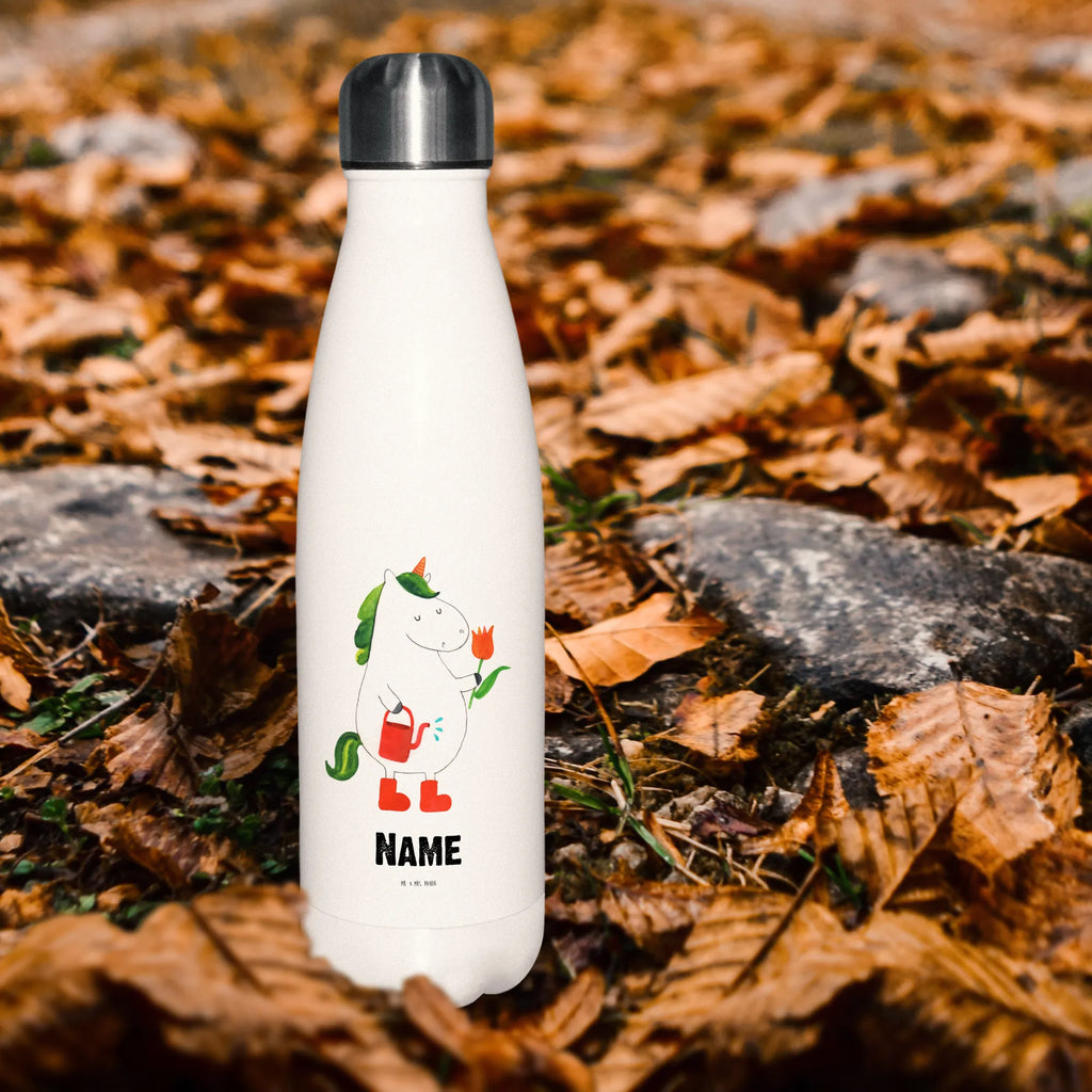 Personalisierte Thermosflasche Einhorn Gärtner Personalisierte Isolierflasche, Personalisierte Thermoflasche, Personalisierte Trinkflasche, Trinkflasche Mit Namen, Wunschname, Bedrucken, Namensflasche, Einhorn, Einhörner, Einhorn Deko, Unicorn, Luftballon, Gießkanne, Giesskanne, Lebenslust, Freude, Blume, Freundin, Garten, Stiefel