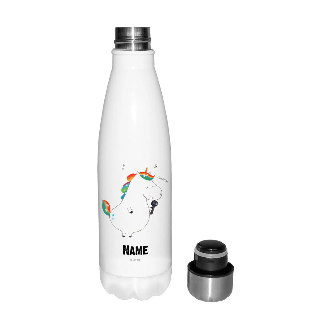 Personalisierte Thermosflasche Einhorn Sänger Personalisierte Isolierflasche, Personalisierte Thermoflasche, Personalisierte Trinkflasche, Trinkflasche Mit Namen, Wunschname, Bedrucken, Namensflasche, Einhorn, Einhörner, Einhorn Deko, Pegasus, Unicorn, Glitzer, Konfetti, Party, Geburtstag, Feier, Fest, Disco, Sängerin, Sänger, Freundin