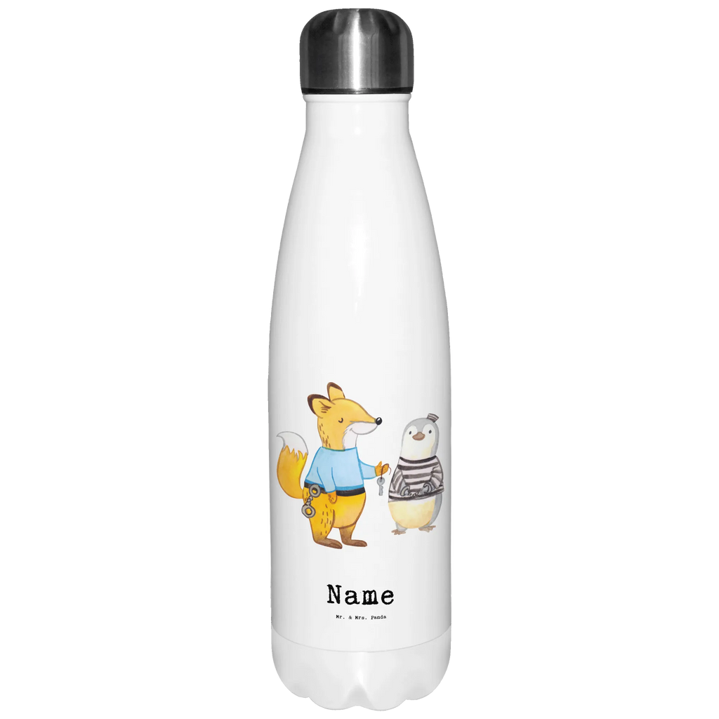 Personalisierte Thermosflasche Justizvollzugsbeamter mit Herz Personalisierte Isolierflasche, Personalisierte Thermoflasche, Personalisierte Trinkflasche, Trinkflasche Mit Namen, Wunschname, Bedrucken, Namensflasche, Beruf, Ausbildung, Jubiläum, Abschied, Rente, Kollege, Kollegin, Geschenk, Schenken, Arbeitskollege, Mitarbeiter, Firma, Danke, Dankeschön, Gefängniswärter, Justizvollzugsbeamter