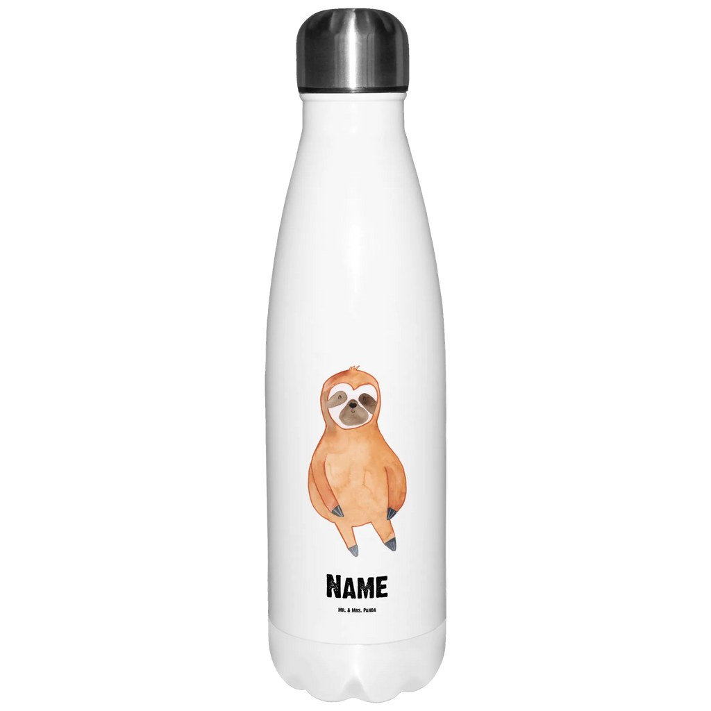 Personalisierte Thermosflasche Faultier Zufrieden Personalisierte Isolierflasche, Personalisierte Thermoflasche, Personalisierte Trinkflasche, Trinkflasche Mit Namen, Wunschname, Bedrucken, Namensflasche, Faultier, Faultier Geschenk, Faultier Deko, Faultiere, faul, Lieblingstier, Pause, relaxen, Glück, glücklich, zufrieden, happy, Zufriedenheit, Gelassenheit, Ruhe, Frieden