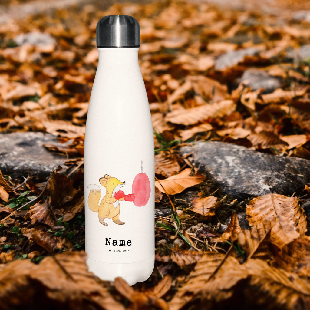 Personalisierte Thermosflasche Fuchs Boxen Personalisierte Isolierflasche, Personalisierte Thermoflasche, Personalisierte Trinkflasche, Trinkflasche Mit Namen, Wunschname, Bedrucken, Namensflasche, Geschenk, Sport, Sportart, Hobby, Schenken, Danke, Dankeschön, Auszeichnung, Gewinn, Sportler, Boxen, Boxkampf, Boxtraining