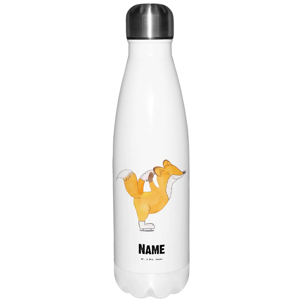 Personalisierte Thermosflasche Fuchs Eiskunstläufer Personalisierte Isolierflasche, Personalisierte Thermoflasche, Personalisierte Trinkflasche, Trinkflasche Mit Namen, Wunschname, Bedrucken, Namensflasche, Geschenk, Sport, Sportart, Hobby, Schenken, Danke, Dankeschön, Auszeichnung, Gewinn, Sportler, Eiskunstläufer, Eiskunstläuferin, Eiskunst