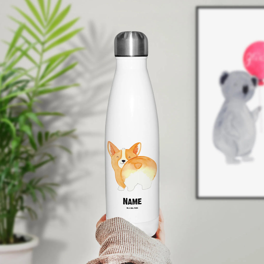 Personalised insulated bottle corgi buttocks Personalisierte Isolierflasche, Personalisierte Thermoflasche, Personalisierte Trinkflasche, Trinkflasche Mit Namen, Wunschname, Bedrucken, Namensflasche, Hund, Hundemotiv, Haustier, Hunderasse, Tierliebhaber, Hundebesitzer, Sprüche, Corgie, Hundeliebe, Motivation, Selbstliebe, Spruch
