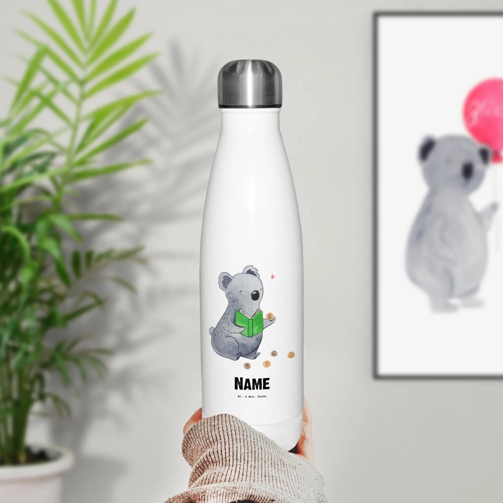 Personalisierte Thermosflasche Koala Münzen sammeln Personalisierte Isolierflasche, Personalisierte Thermoflasche, Personalisierte Trinkflasche, Trinkflasche Mit Namen, Wunschname, Bedrucken, Namensflasche, Geschenk, Sport, Sportart, Hobby, Schenken, Danke, Dankeschön, Auszeichnung, Gewinn, Sportler, Münzen sammeln, Numismatik, Münzen aus aller Welt