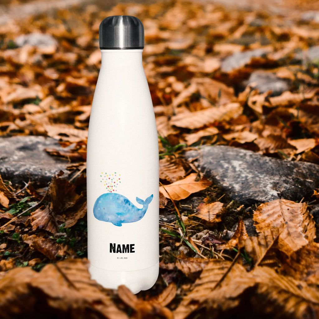 Personalisierte Thermosflasche Wal Konfetti Personalisierte Isolierflasche, Personalisierte Thermoflasche, Personalisierte Trinkflasche, Trinkflasche Mit Namen, Wunschname, Bedrucken, Namensflasche, Meerestiere, Meer, Urlaub, Wal, Konfetti, Wale, Motivation, Neuanfang, Trennung, Diät, Abnehmen, Neustart, Lebensabschnitt, Geburtstag