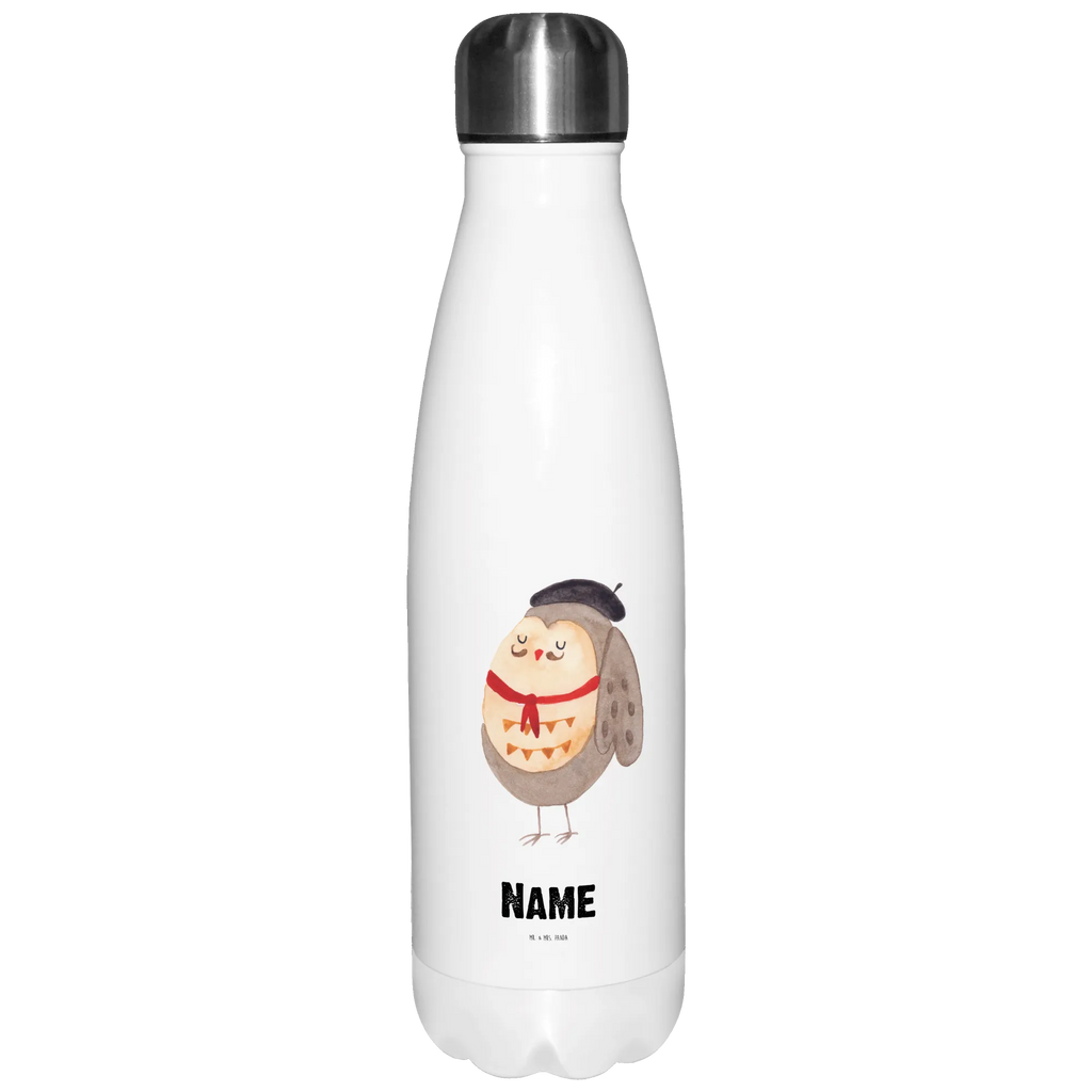 Personalisierte Thermosflasche Eule Französisch Personalisierte Isolierflasche, Personalisierte Thermoflasche, Personalisierte Trinkflasche, Trinkflasche Mit Namen, Wunschname, Bedrucken, Namensflasche, Eule, Eulen, Eule Deko, Owl, hibou, La vie est belle, das Leben ist schön, Spruch schön, Spruch Französisch, Frankreich