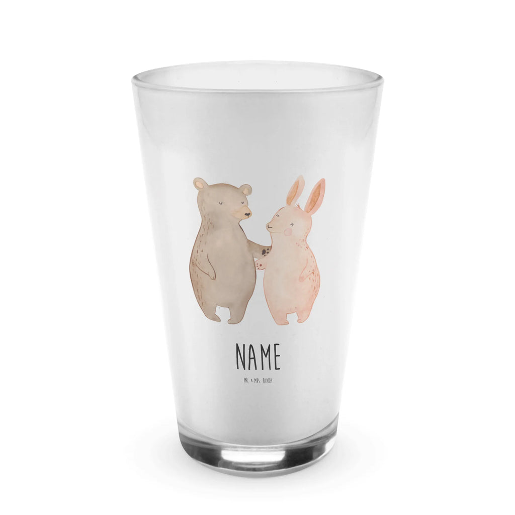 Personalisiertes Glas Bär Hase Umarmen Bedrucktes Glas, Glas mit Namen, Namensglas, Glas personalisiert, Name, Bedrucken, Liebe, Partner, Freund, Freundin, Ehemann, Ehefrau, Heiraten, Verlobung, Heiratsantrag, Liebesgeschenk, Jahrestag, Hocheitstag, Freunde, bester Freund, Hase, Bär, Bärchen, best friends