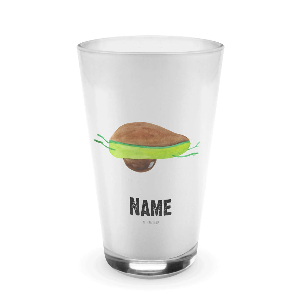 Personalisiertes Glas Avocado Yoga Bedrucktes Glas, Glas mit Namen, Namensglas, Glas personalisiert, Name, Bedrucken, Avocado, Veggie, Vegan, Gesund, Avocado Yoga Vegan