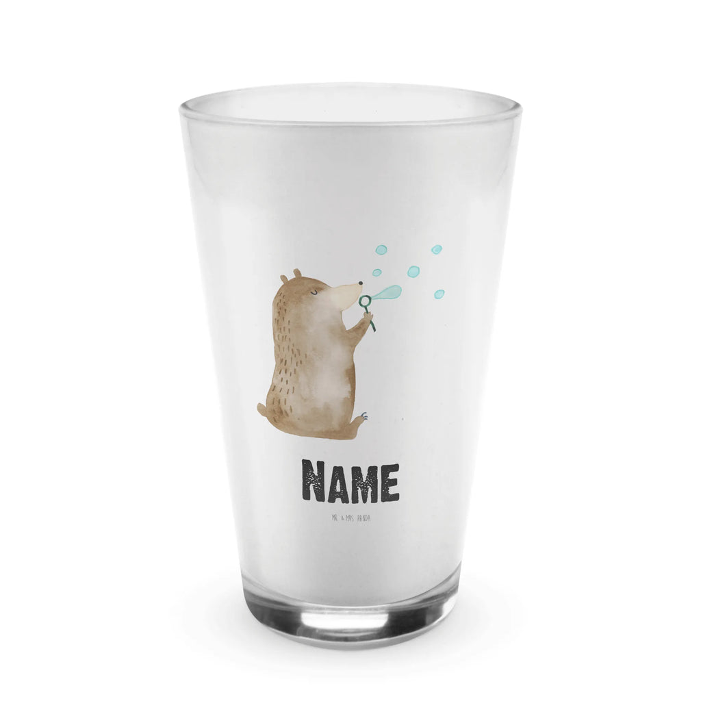 Personalisiertes Glas Bär Seifenblasen Bedrucktes Glas, Glas mit Namen, Namensglas, Glas personalisiert, Name, Bedrucken, Bär, Teddy, Teddybär, Seifenblasen Bär Lustig Sein Glücklich Traurig Happy