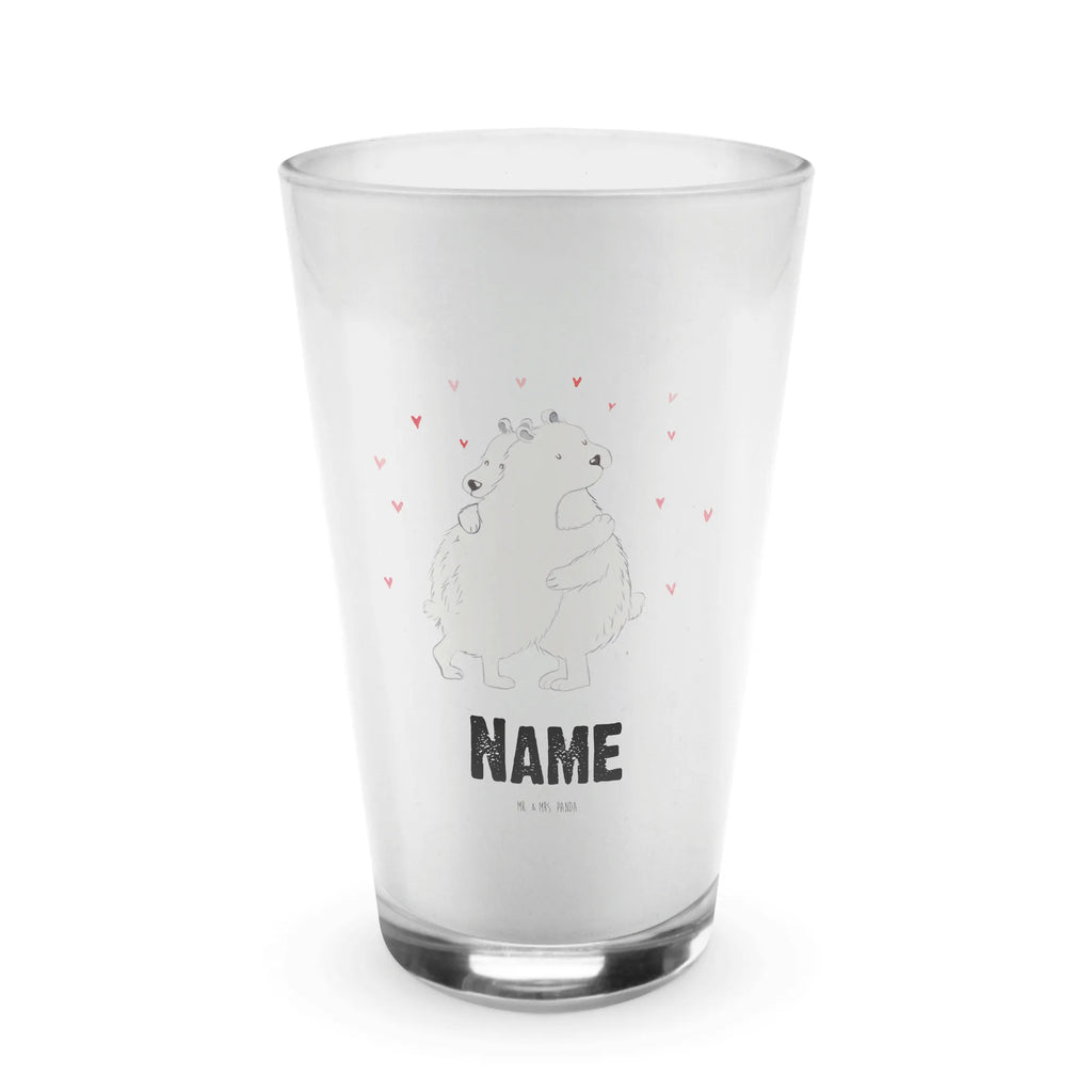 Personalisiertes Glas Eisbär Umarmen Bedrucktes Glas, Glas mit Namen, Namensglas, Glas personalisiert, Name, Bedrucken, Tiermotive, Gute Laune, lustige Sprüche, Tiere