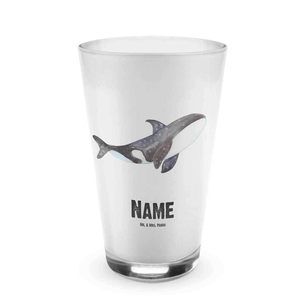 Personalisiertes Glas Orca Bedrucktes Glas, Glas mit Namen, Namensglas, Glas personalisiert, Name, Bedrucken, Meerestiere, Meer, Urlaub, Orca, Orcas, Killerwal, Wal, Möglichkeiten, Büro, Arbeit, Motivation, Selbstliebe, Neustart, Startup