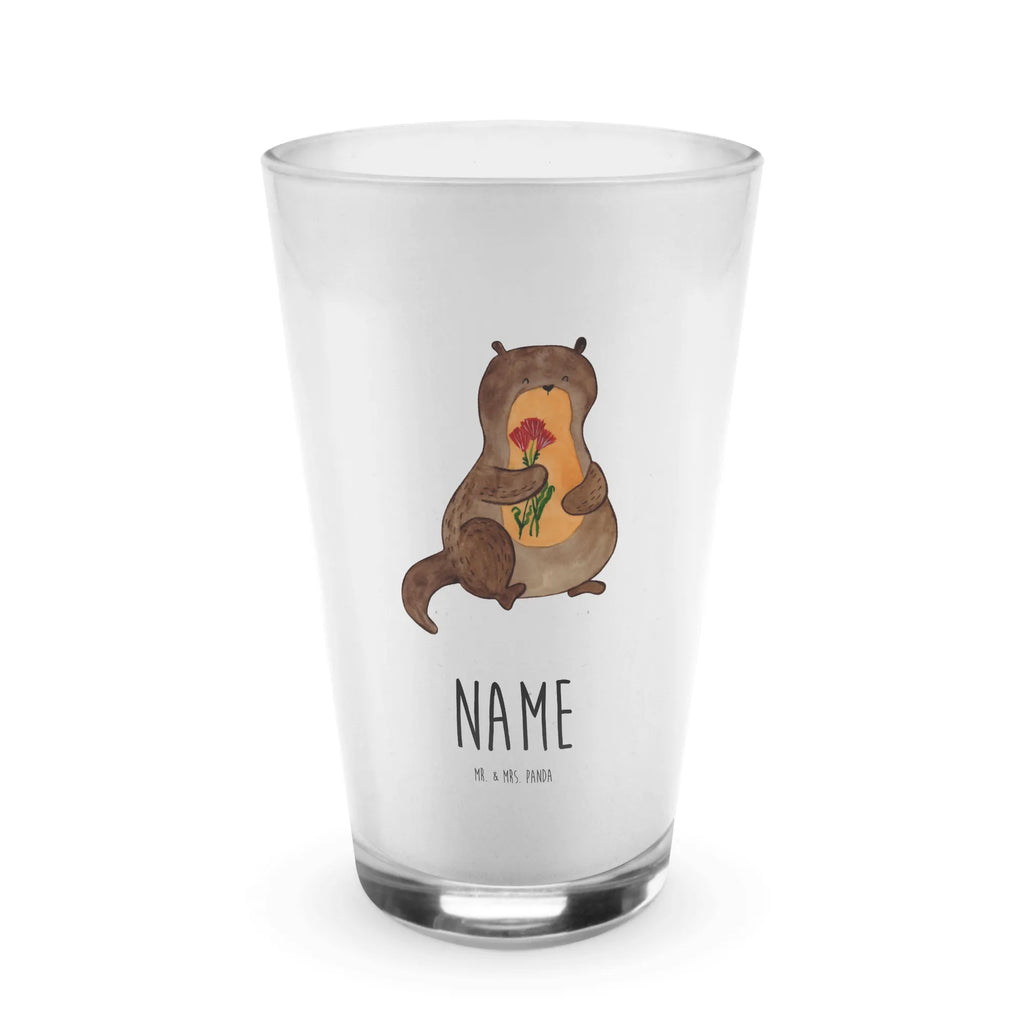 Personalisiertes Glas Otter Blumenstrauß Bedrucktes Glas, Glas mit Namen, Namensglas, Glas personalisiert, Name, Bedrucken, Otter, Fischotter, Seeotter, Otter Seeotter See Otter