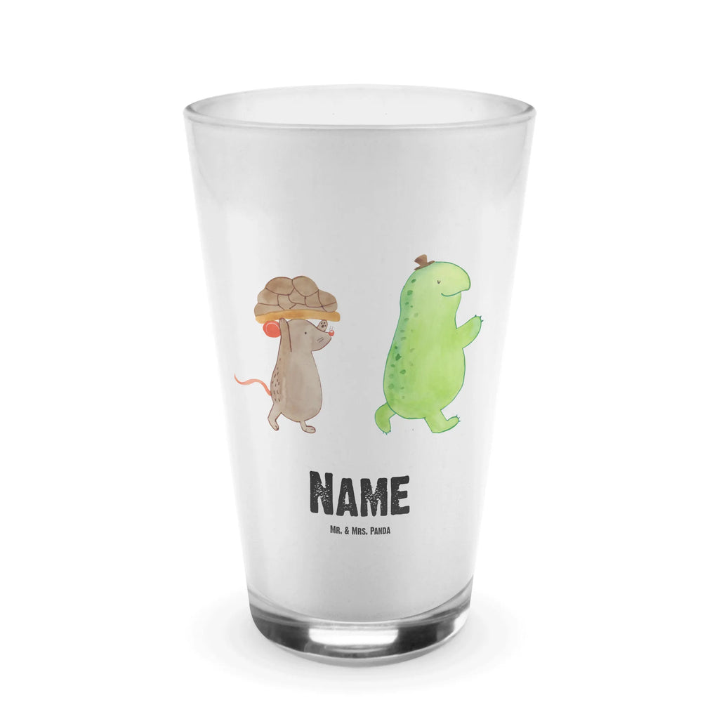 Personalisiertes Glas Schildkröte & Maus Bedrucktes Glas, Glas mit Namen, Namensglas, Glas personalisiert, Name, Bedrucken, Schildkröte, Maus, Freunde, Freundinnen, beste Freunde, beste Freundinnen