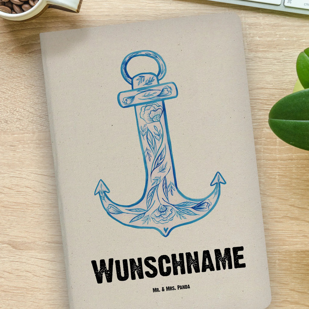 DIN A4 Personalisiertes Notizbuch Anker Blau Personalisiertes Notizbuch, Notizbuch mit Namen, Notizbuch bedrucken, Personalisierung, Namensbuch, Namen, Tiermotive, Gute Laune, lustige Sprüche, Tiere