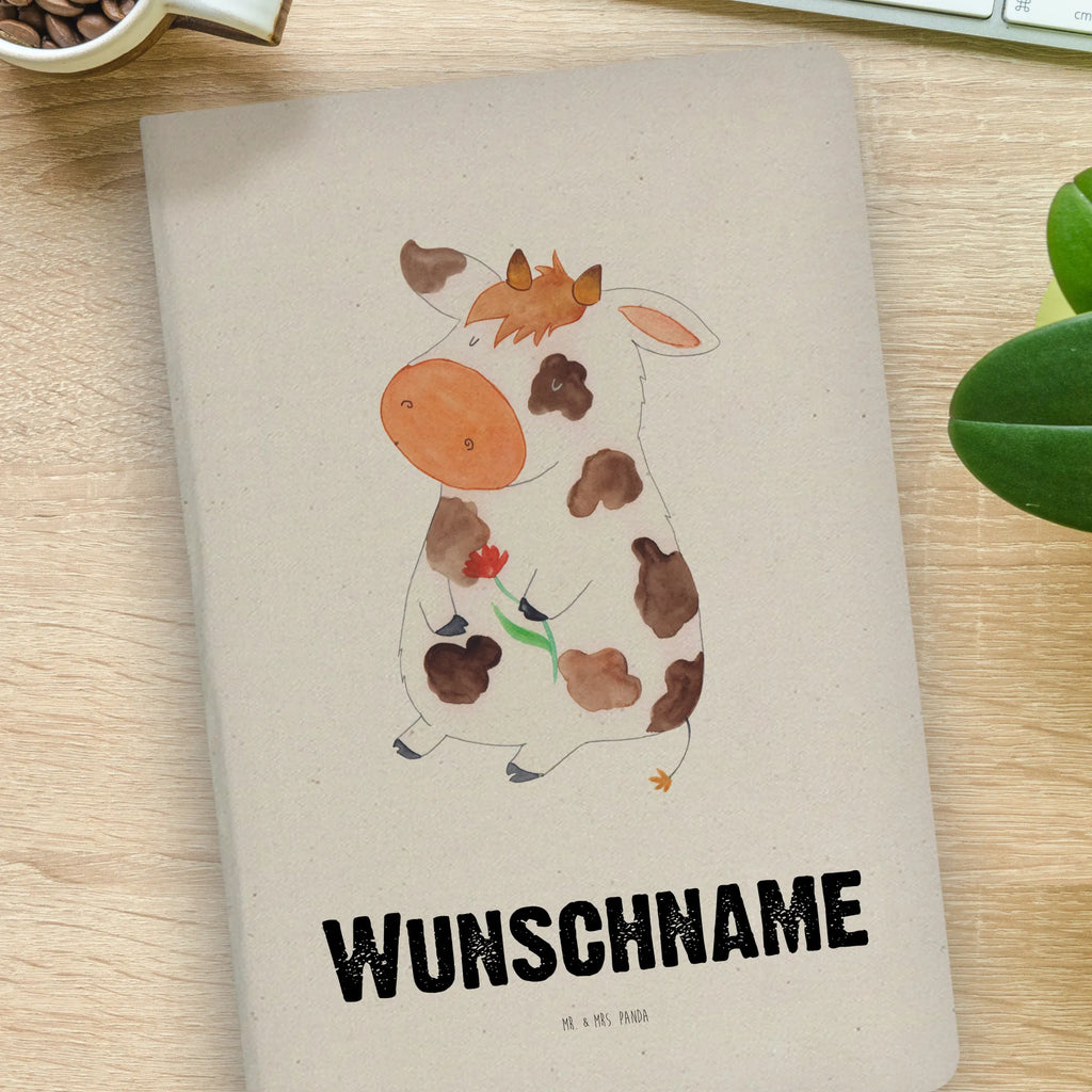 DIN A4 Personalisiertes Notizbuch Kuh Personalisiertes Notizbuch, Notizbuch mit Namen, Notizbuch bedrucken, Personalisierung, Namensbuch, Namen, Bauernhof, Hoftiere, Landwirt, Landwirtin, Kuh, Kühe, Träume, Flausen, Spruch, Magie, Motivtion, Hof, Milch, Milchkuh