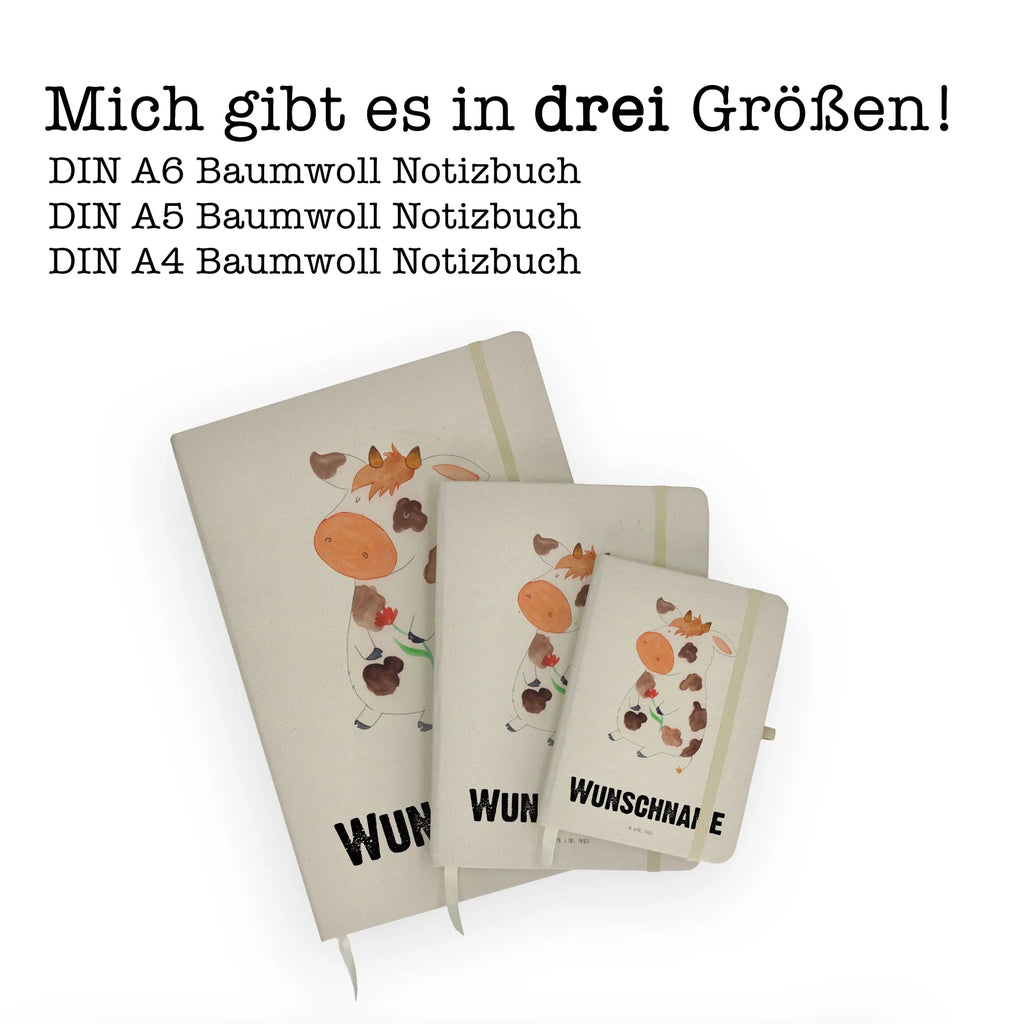 DIN A4 Personalisiertes Notizbuch Kuh Personalisiertes Notizbuch, Notizbuch mit Namen, Notizbuch bedrucken, Personalisierung, Namensbuch, Namen, Bauernhof, Hoftiere, Landwirt, Landwirtin, Kuh, Kühe, Träume, Flausen, Spruch, Magie, Motivtion, Hof, Milch, Milchkuh