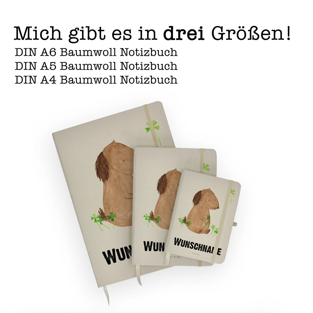 DIN A4 Personalisiertes Notizbuch Hund Kleeblatt Personalisiertes Notizbuch, Notizbuch mit Namen, Notizbuch bedrucken, Personalisierung, Namensbuch, Namen, Hund, Hundemotiv, Haustier, Hunderasse, Tierliebhaber, Hundebesitzer, Sprüche, Kleeblatt, Glück, Tagträume, Motivation, Neuanfang, Geschenk, Glücksbringer, Selbstliebe, Achtsamkeit