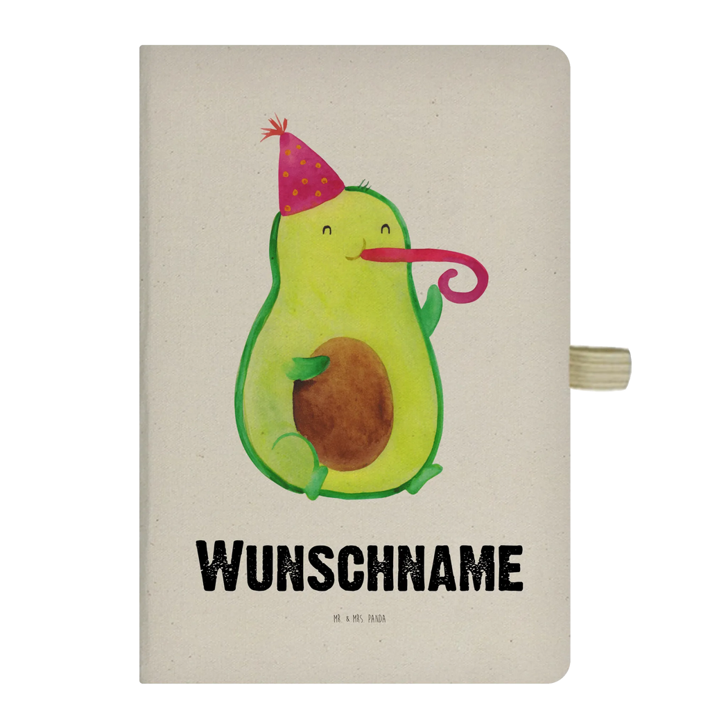 DIN A4 Personalisiertes Notizbuch Avocado Party Time Personalisiertes Notizbuch, Notizbuch mit Namen, Notizbuch bedrucken, Personalisierung, Namensbuch, Namen, Avocado, Veggie, Vegan, Gesund