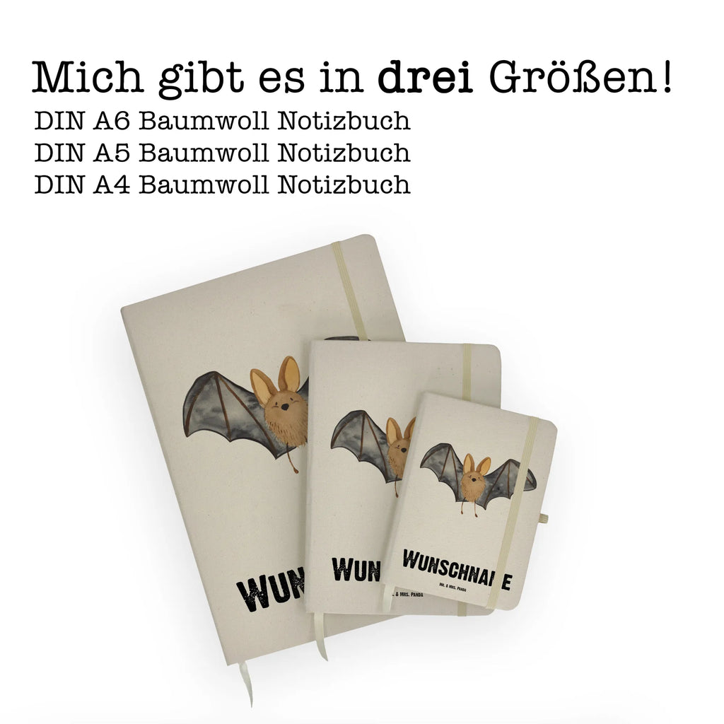 DIN A4 Personalisiertes Notizbuch Fledermaus Flügel Personalisiertes Notizbuch, Notizbuch mit Namen, Notizbuch bedrucken, Personalisierung, Namensbuch, Namen, Tiermotive, Gute Laune, lustige Sprüche, Tiere